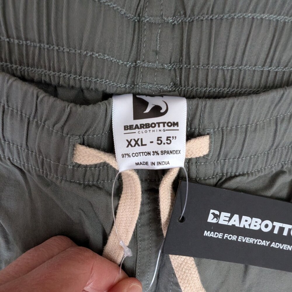NWT Bearbottom Drawstring Shorts 5.5” Graphite XXL Men’s - Picture 2 of 7